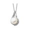 Gem And Harmony Solitaire White Cultured Freshwater Pearl Pendant Necklace in Sterling Silver with Chain